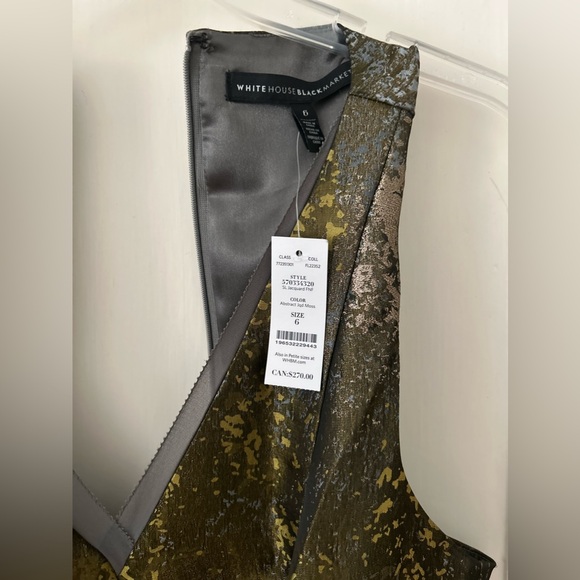 NWT WHITE HOUSE BLACK MARKET DRESS SIZE 6 - Picture 2 of 5